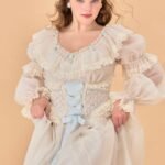 Curve & Plus Blue Hydrangea Corset Dress