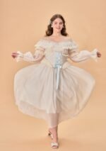 Curve & Plus Blue Hydrangea Corset Dress - Image 3