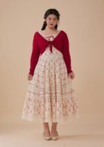 Curve & Plus Red Garnet Corset Dress - Image 3