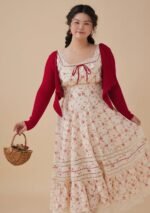 Curve & Plus Red Garnet Corset Dress - Image 4