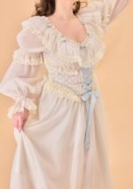 Curve & Plus Blue Hydrangea Corset Dress - Image 4