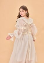 Curve & Plus Blue Hydrangea Corset Dress - Image 7