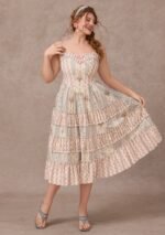 Curve&Plus Girl in Blue Wind Dress