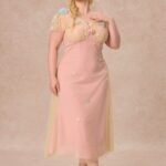 Curve&Plus Wind Perched Rose Quartz Dress