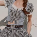 Cottage Girl Diary Navy Top