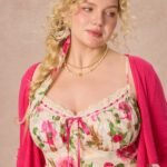 Curve&Plus Corn Poppy Cardigan