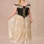 Curve&Plus Midnight Crimson Rose Corset Dress