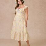 Curve&Plus Honey Tea Garden Dress