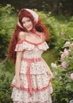 Red Hood Maiden Dress - Image 9