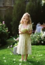 Toddler Girl Garden Tea Party Corset Dress - Image 4