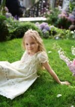 Toddler Girl Garden Tea Party Corset Dress - Image 5