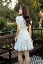 Amelia - Blue mini floral dress - Image 2