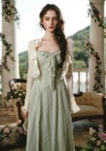 Green Bud Fairy Corset Dress - Image 2
