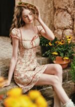 Crimson Berry Rose Dress - Image 2