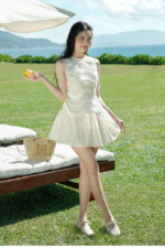 Jasmine White Sleeveless Mini Dress - Image 2