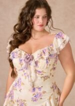 Curve&Plus Purple Iris Swayed by Wind Dress - Image 2