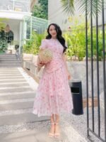 Rosalie - printed floral midi dress - Image 2