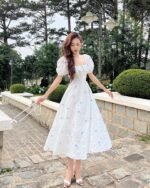Fleur - embroidery blue floral