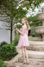 Rosa - pink floral mini dress - Image 2