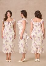 Curve&Plus Purple Iris Swayed by Wind Dress - Image 3