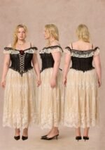 Curve&Plus Midnight Crimson Rose Corset Dress - Image 3
