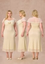 Curve&Plus Cream Letter Dress - Image 3