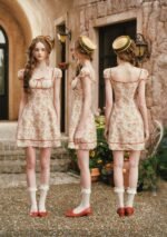 Crimson Berry Rose Dress - Image 4