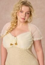 Curve&Plus Cream Letter Dress - Image 4