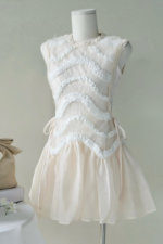 Jasmine White Sleeveless Mini Dress - Image 3