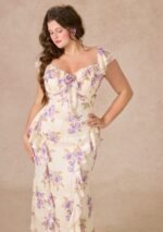 Curve&Plus Purple Iris Swayed by Wind Dress - Image 4