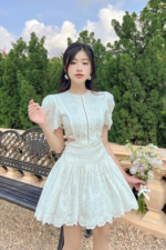 Hailey Floral White Mini Dress - Image 2