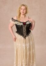 Curve&Plus Midnight Crimson Rose Corset Dress - Image 5