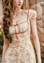 Crimson Berry Rose Dress - Image 6