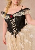 Curve&Plus Midnight Crimson Rose Corset Dress - Image 7