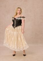 Curve&Plus Midnight Crimson Rose Corset Dress - Image 8