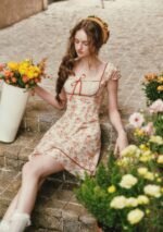 Crimson Berry Rose Dress - Image 8