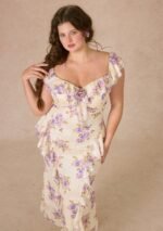 Curve&Plus Purple Iris Swayed by Wind Dress - Image 8