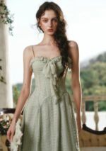 Green Bud Fairy Corset Dress - Image 9