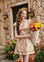 Crimson Berry Rose Dress - Image 9