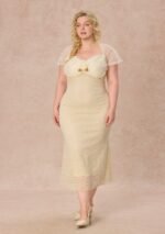 Curve&Plus Cream Letter Dress - Image 9