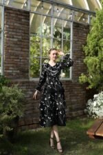 December - black long sleeve midi dress - Image 4