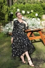 December - black long sleeve midi dress - Image 3